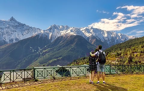 The majestic Kailash Himalaya range from Kalpa in Himachal Pradesh
